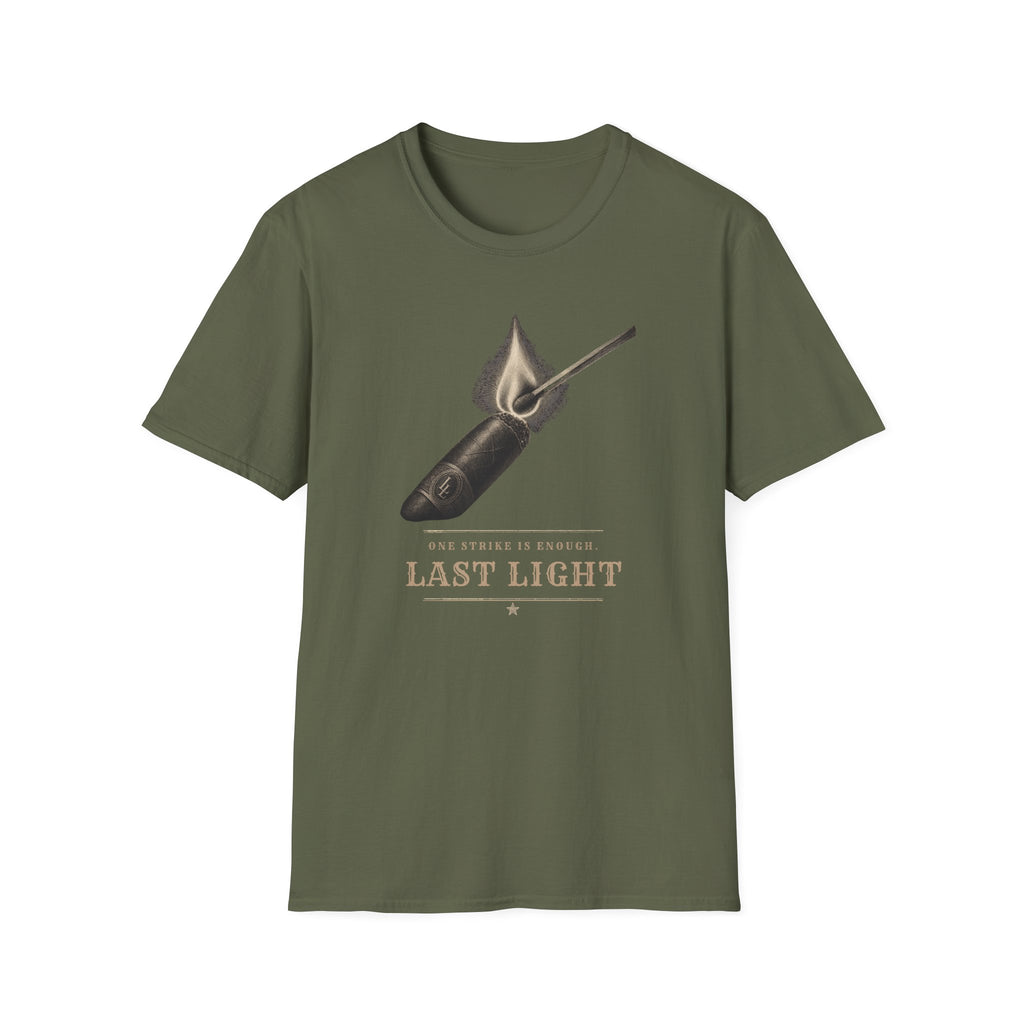 Last Light Vintage Matchstick Flame Graphic T-Shirt