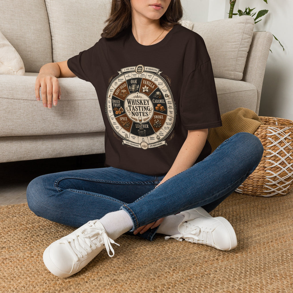 Copy of Whiskey Tasting Notes T-Shirt — Vintage Whiskey Flavor Wheel Tee