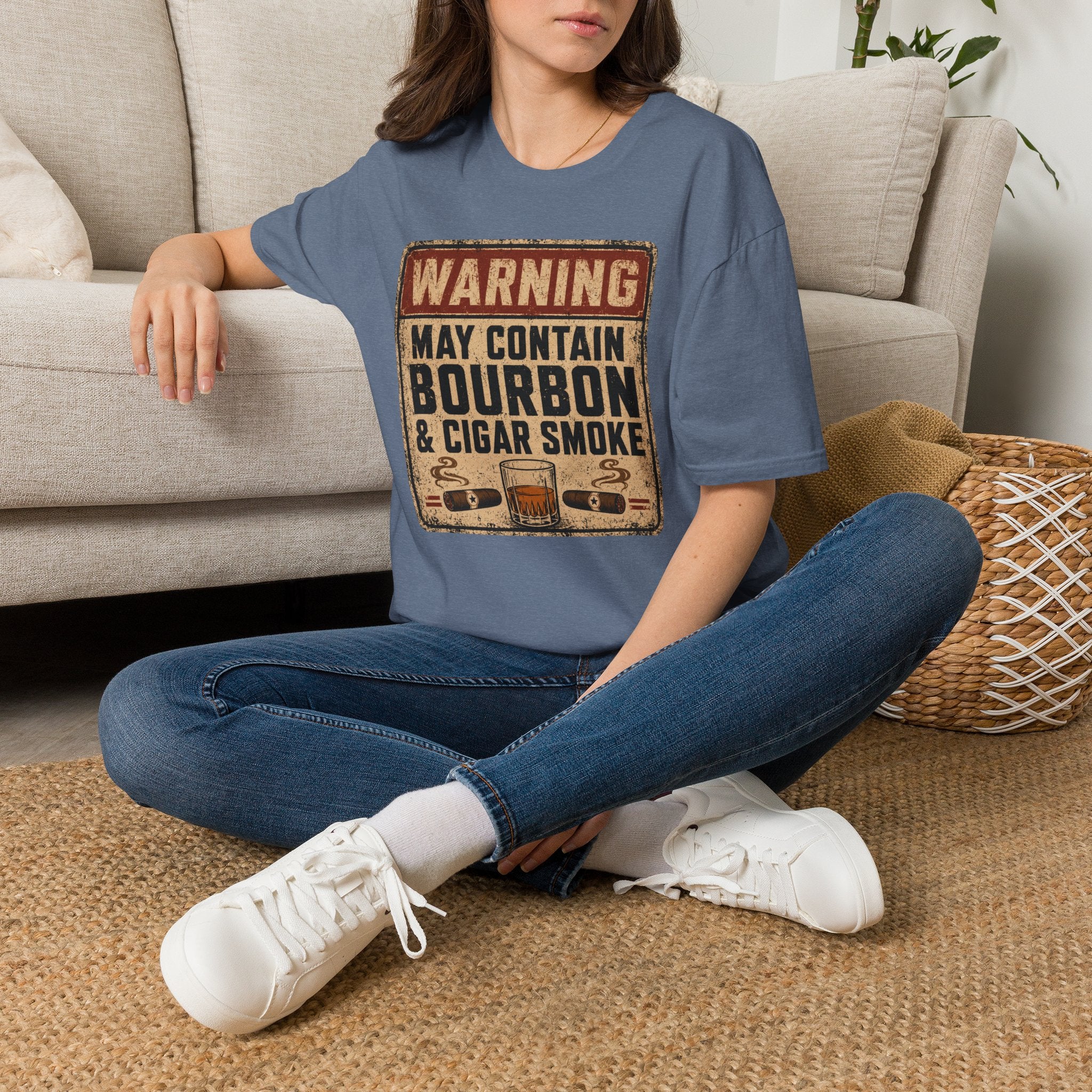 Copy of Warning: May Contain Bourbon & Cigar Smoke T-Shirt