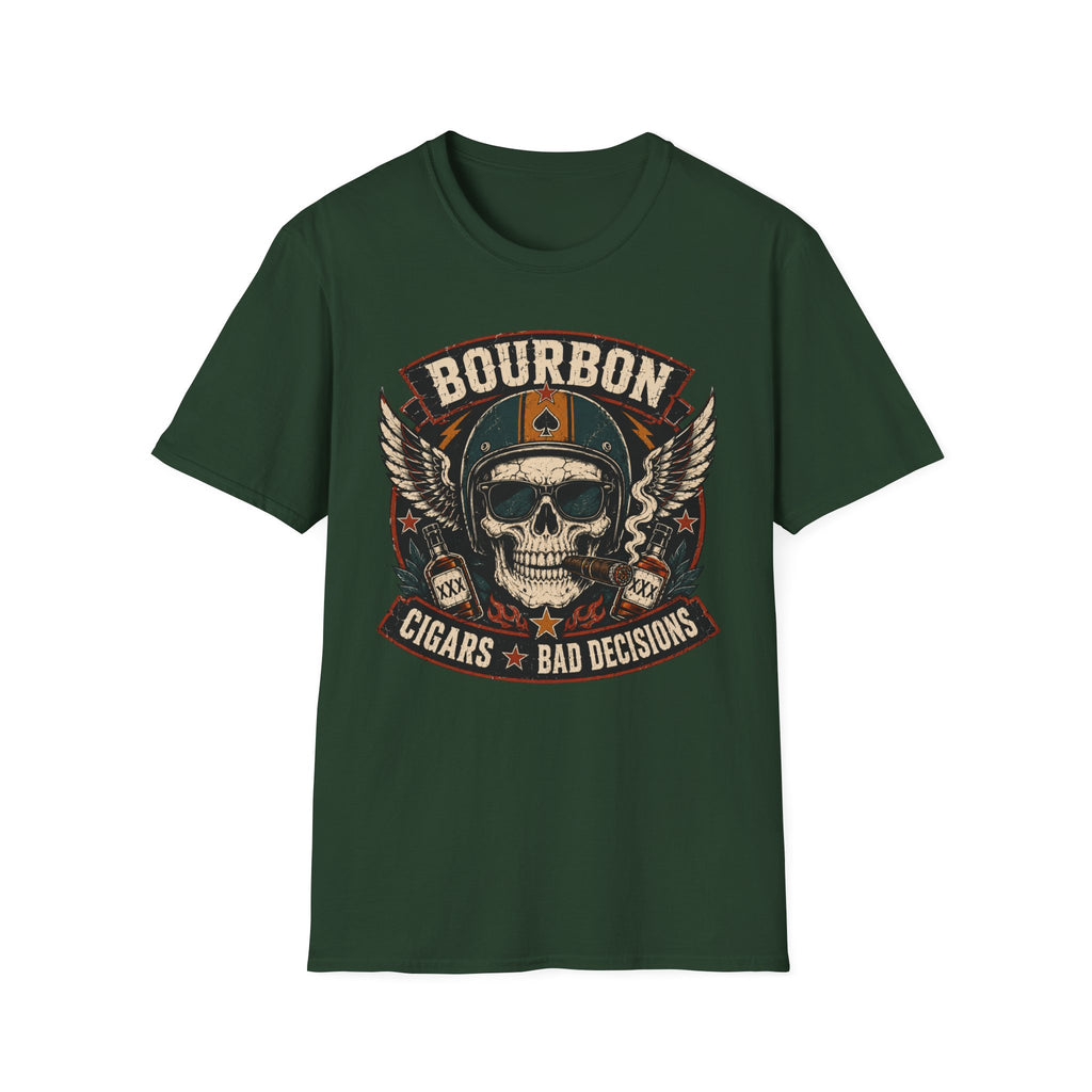 Bourbon Cigars & Bad Decisions Retro T-shirt