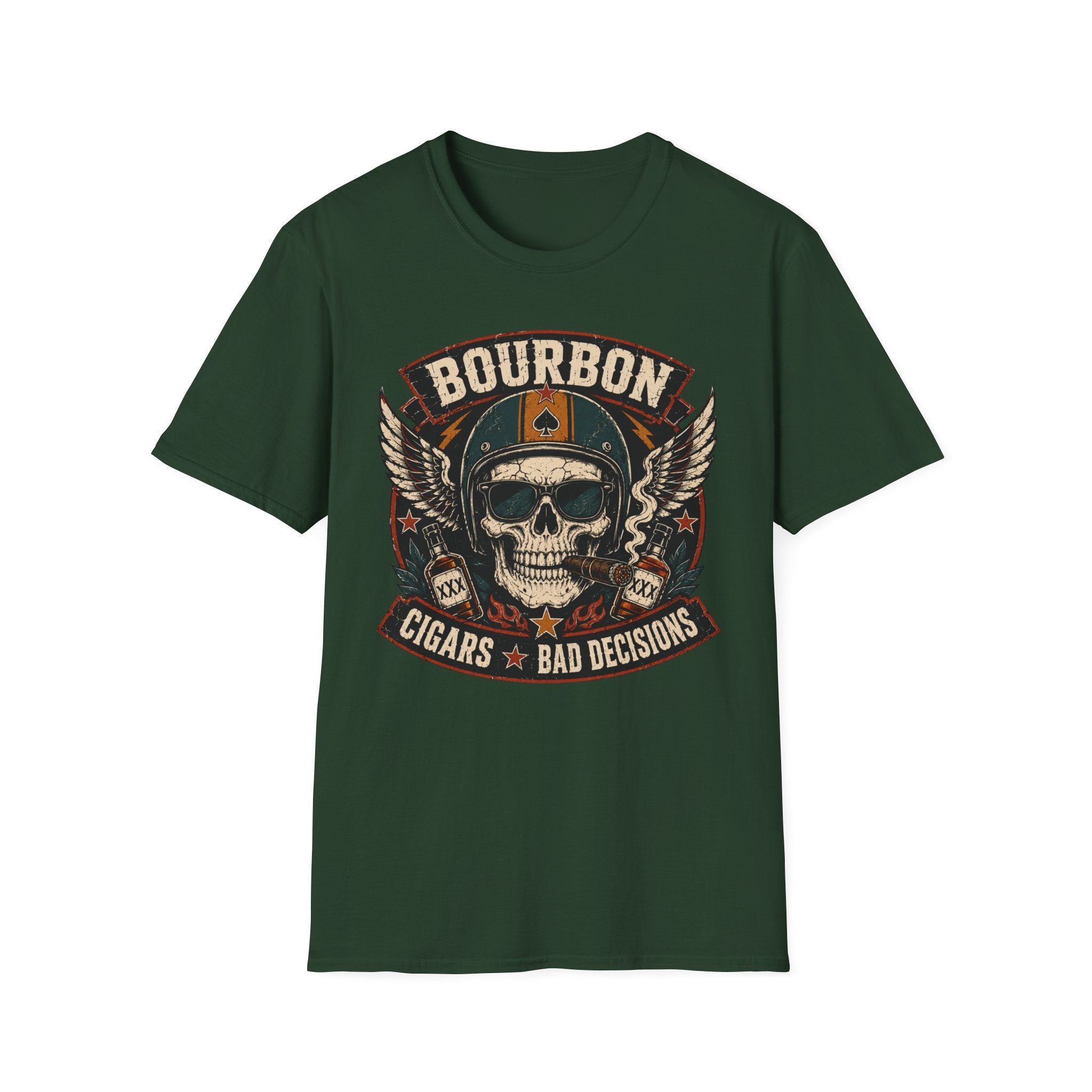 Bourbon Cigars & Bad Decisions Retro T-shirt