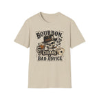 Copy of Bourbon, Cigars & Bad Advice T-Shirt — Skull Whiskey Bar Graphic Tee