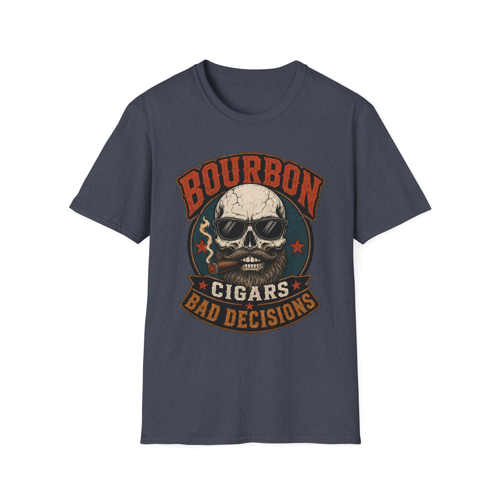 Bourbon Cigars Bad Decisions Vintage T-Shirt