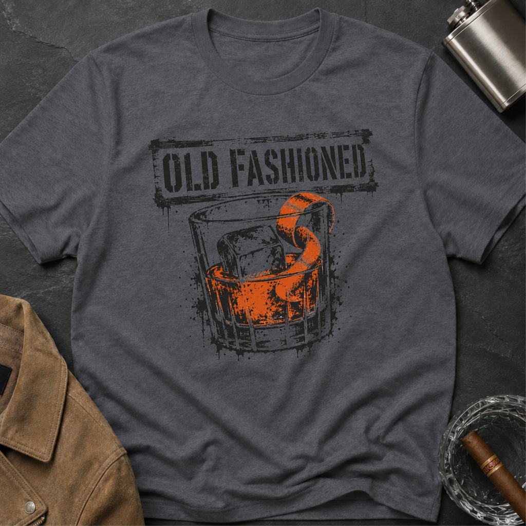 Old Fashioned Cocktail T-Shirt — Retro Whiskey Drink Graphic Tee