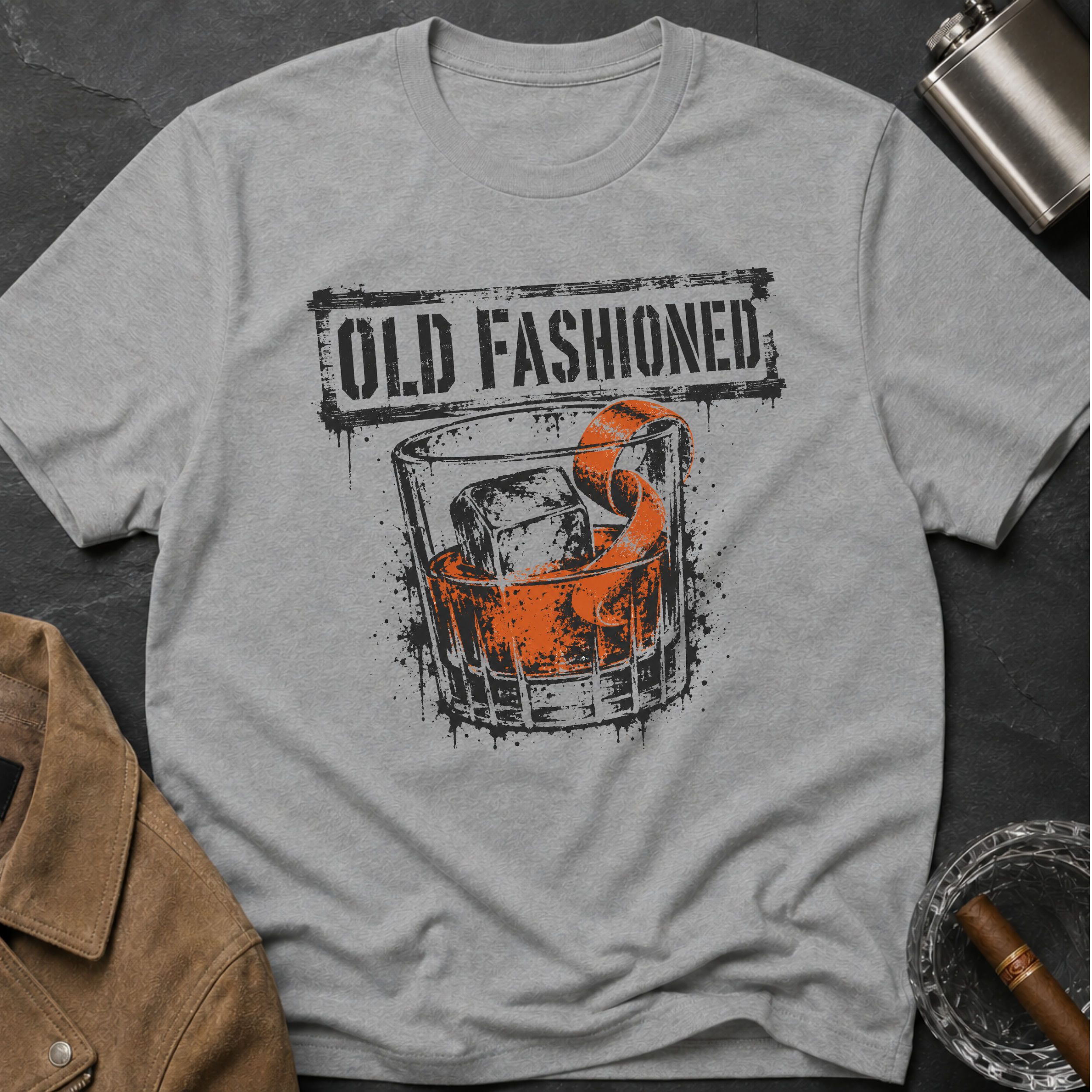 Old Fashioned Cocktail T-Shirt — Retro Whiskey Drink Graphic Tee
