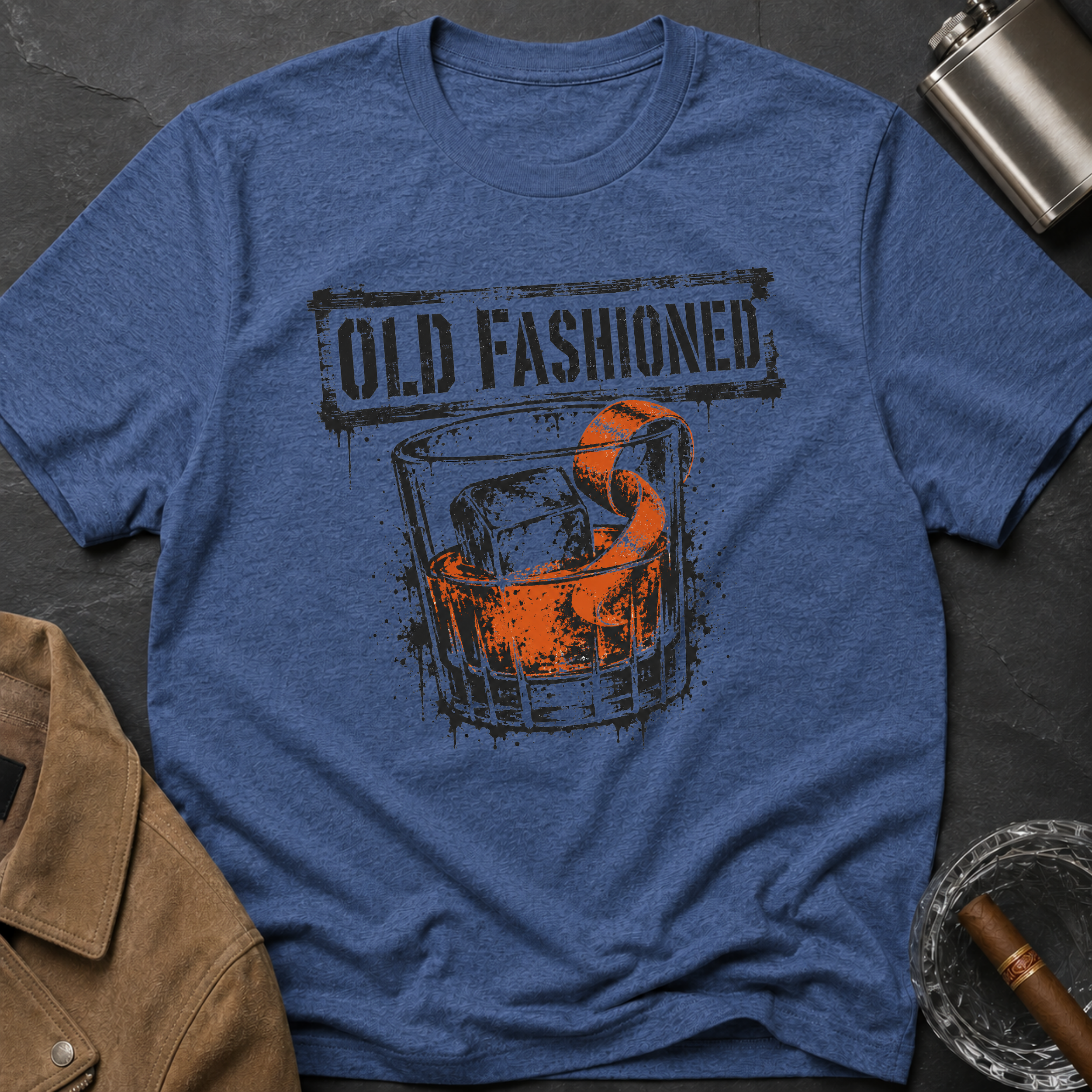 Old Fashioned Cocktail T-Shirt — Retro Whiskey Drink Graphic Tee