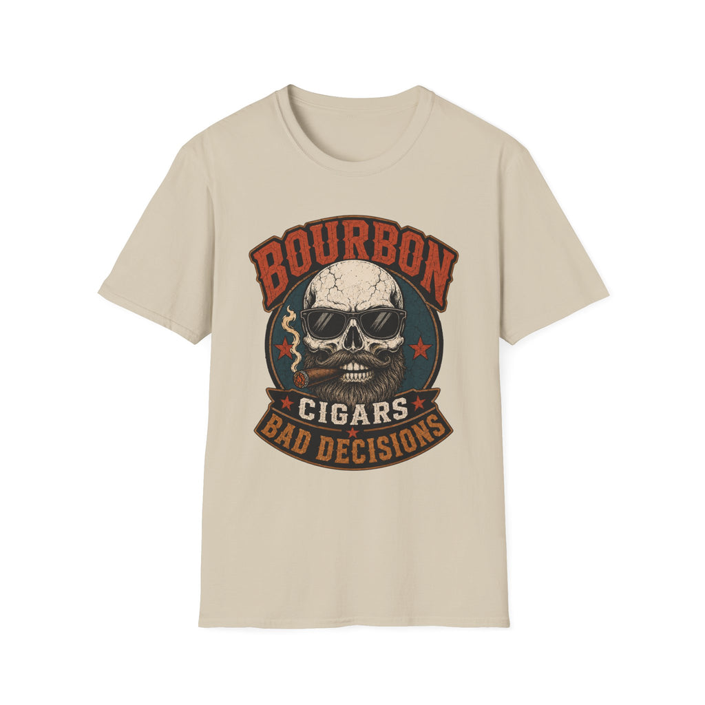 Bourbon Cigars Bad Decisions Vintage T-Shirt