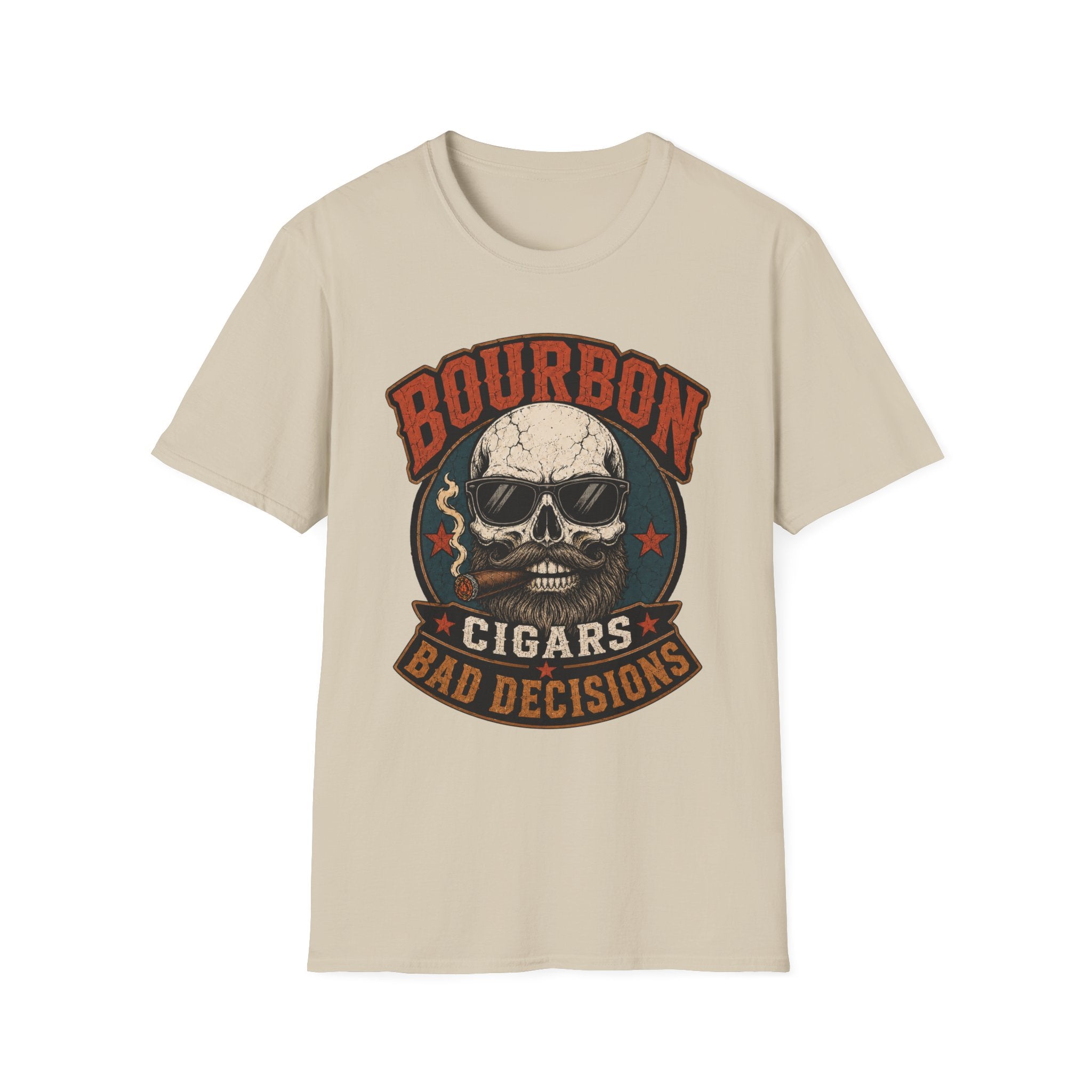 Bourbon Cigars Bad Decisions Vintage T-Shirt