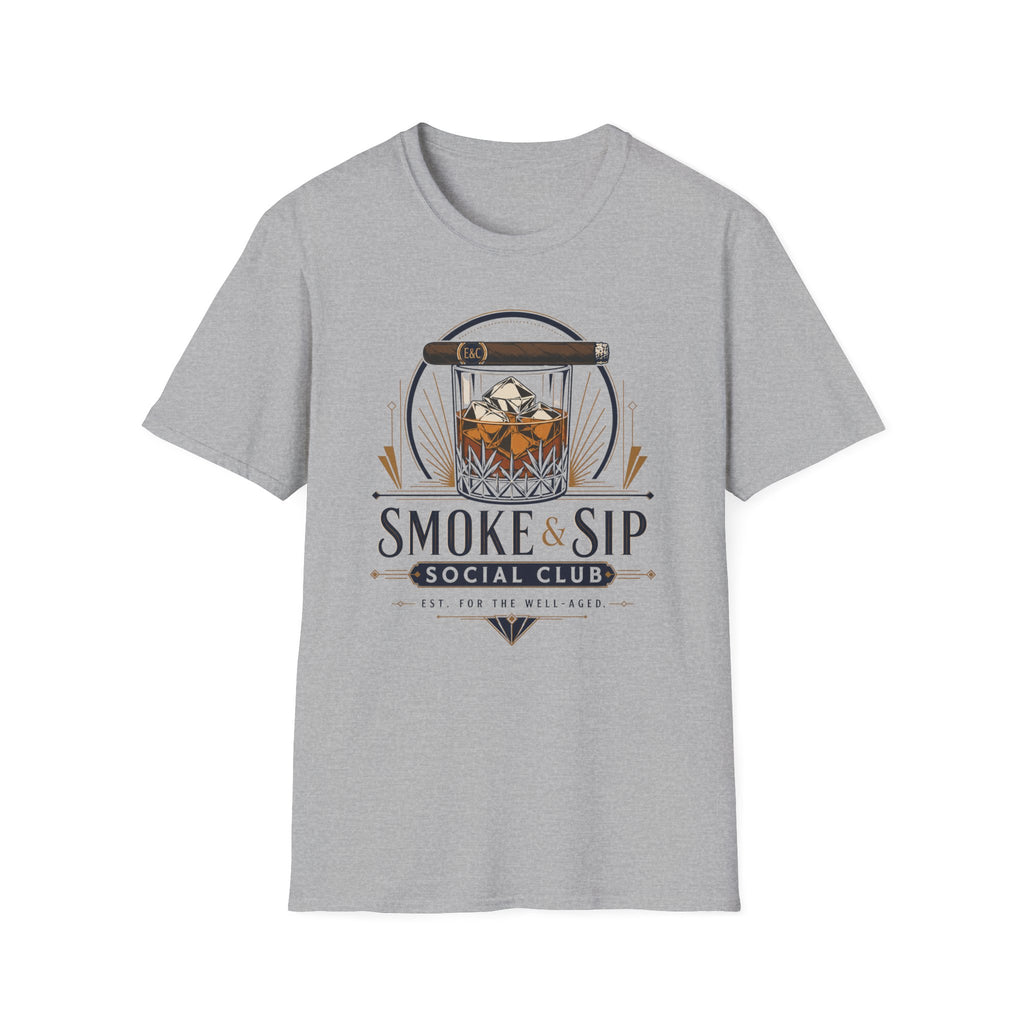 Whiskey & Cigar Smoke & Sip T-Shirt
