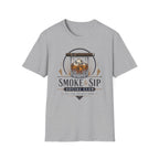 Copy of Smoke & Sip T-Shirt — 'Smoke & Sip Social Club' Whiskey Glass & Cigar Design