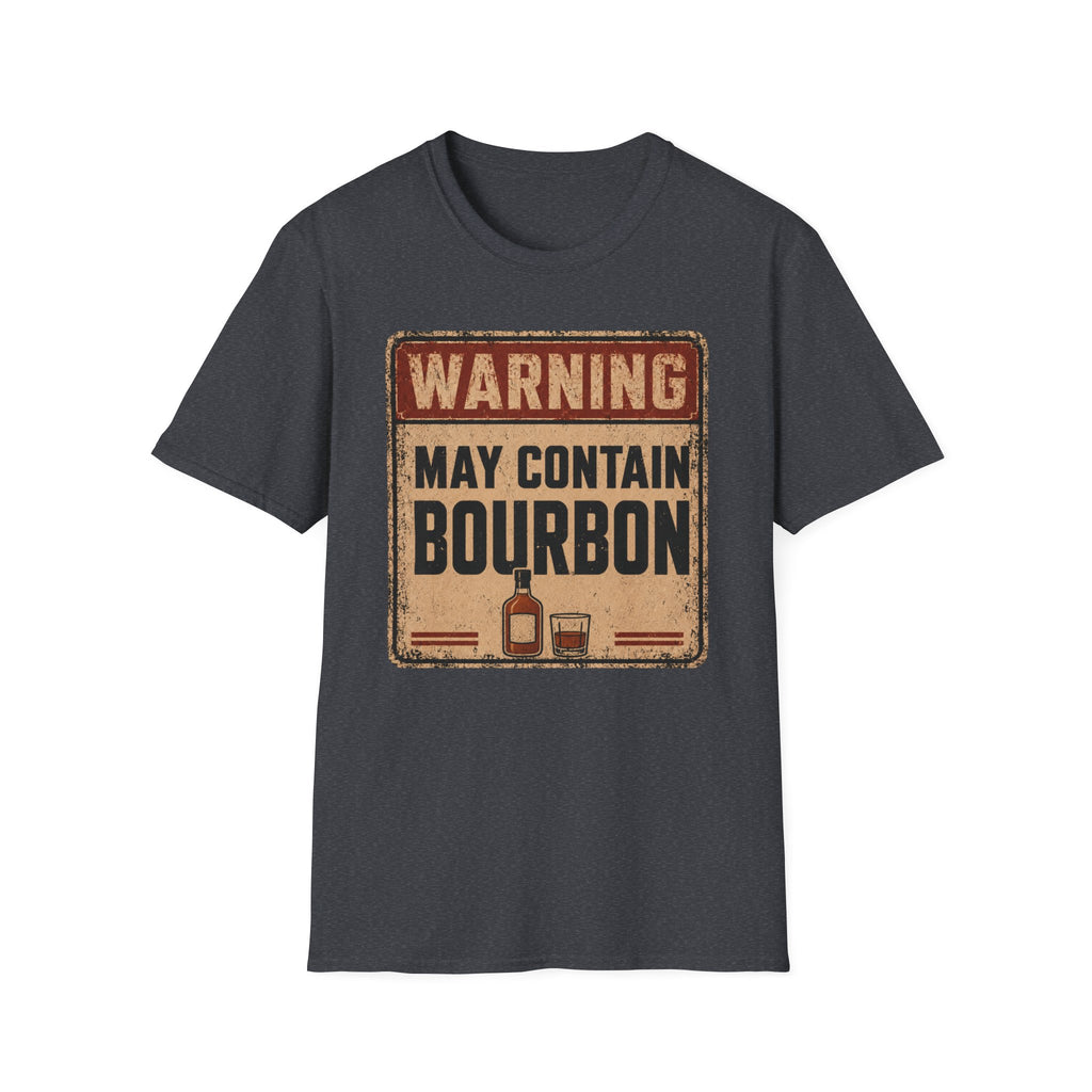 Copy of Warning May Contain Bourbon T-Shirt — Vintage Whiskey Sign Tee