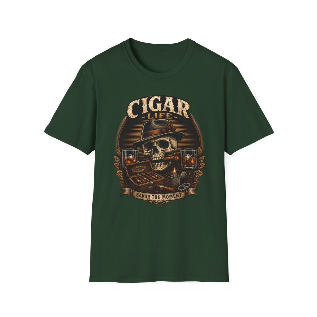 Cigar Life Skull T‑Shirt