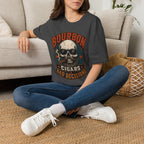 Copy of Bourbon Cigars Bad Decisions T-Shirt — Skull Vintage Bourbon Graphic Tee