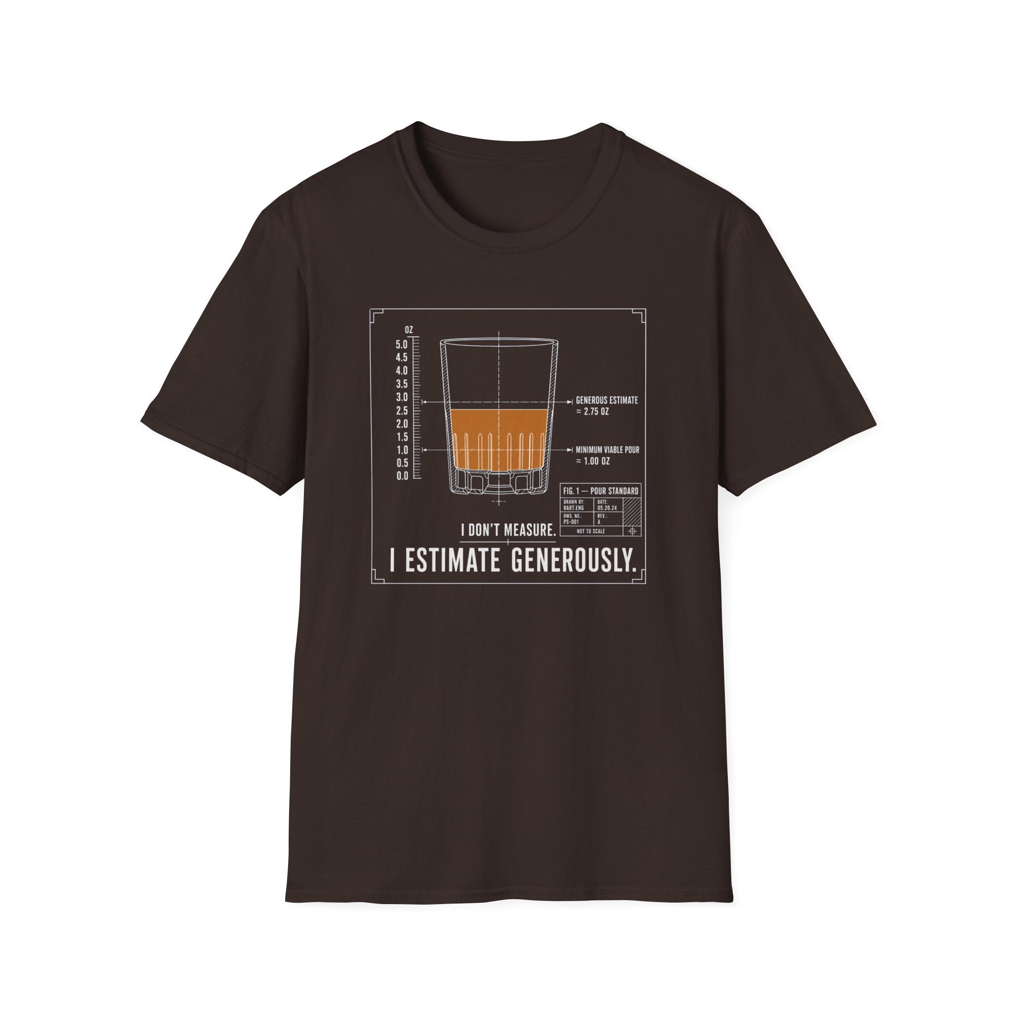 Whiskey Glass Diagram T-Shirt
