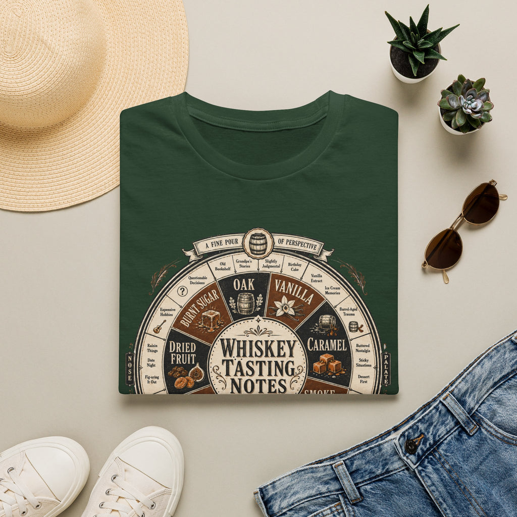 Copy of Whiskey Tasting Notes T-Shirt — Vintage Whiskey Flavor Wheel Tee