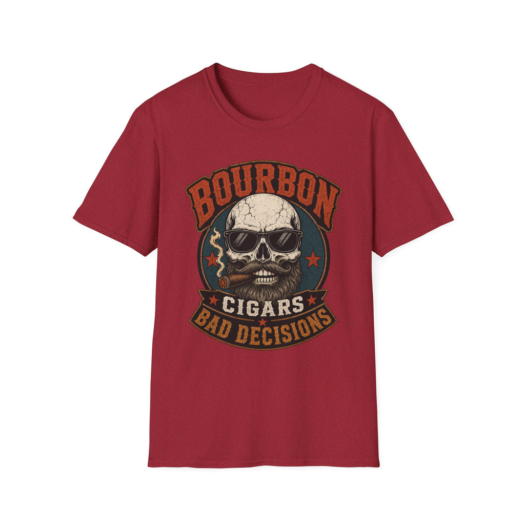 Bourbon Cigars Bad Decisions Vintage T-Shirt