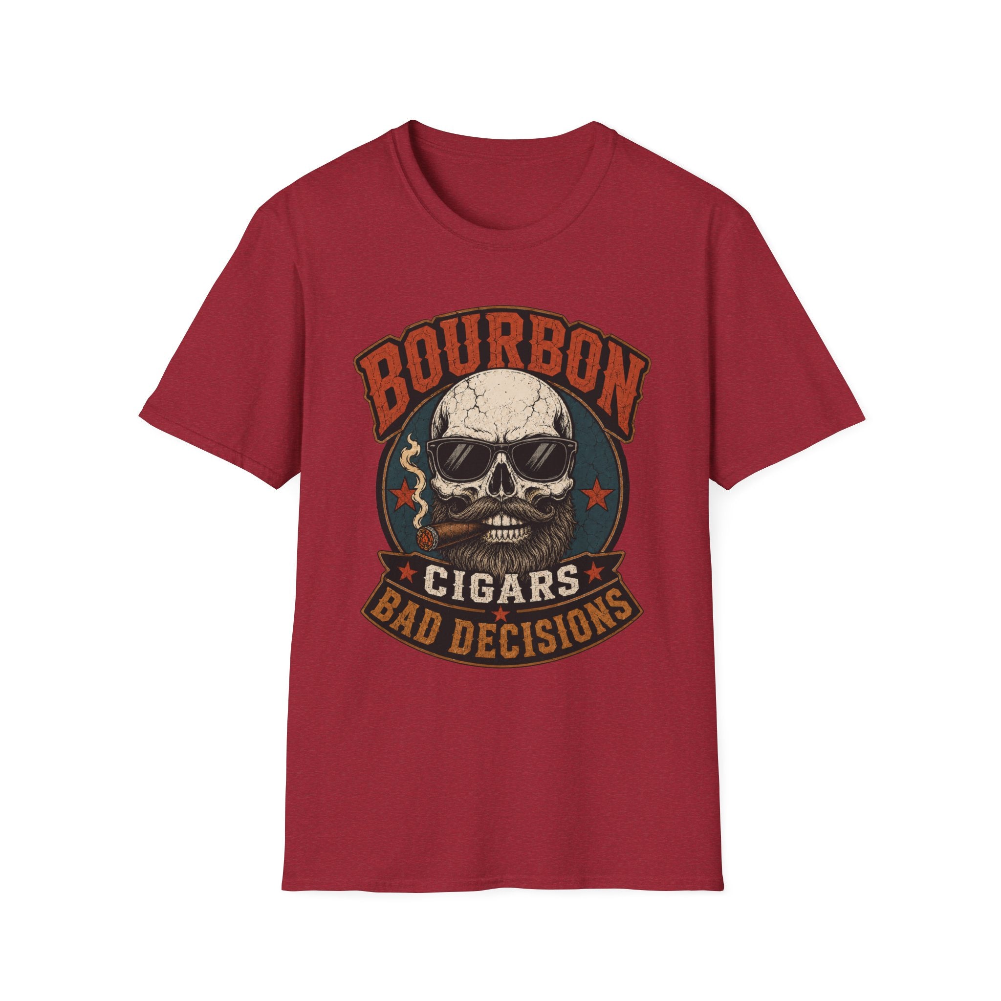 Bourbon Cigars Bad Decisions Vintage T-Shirt