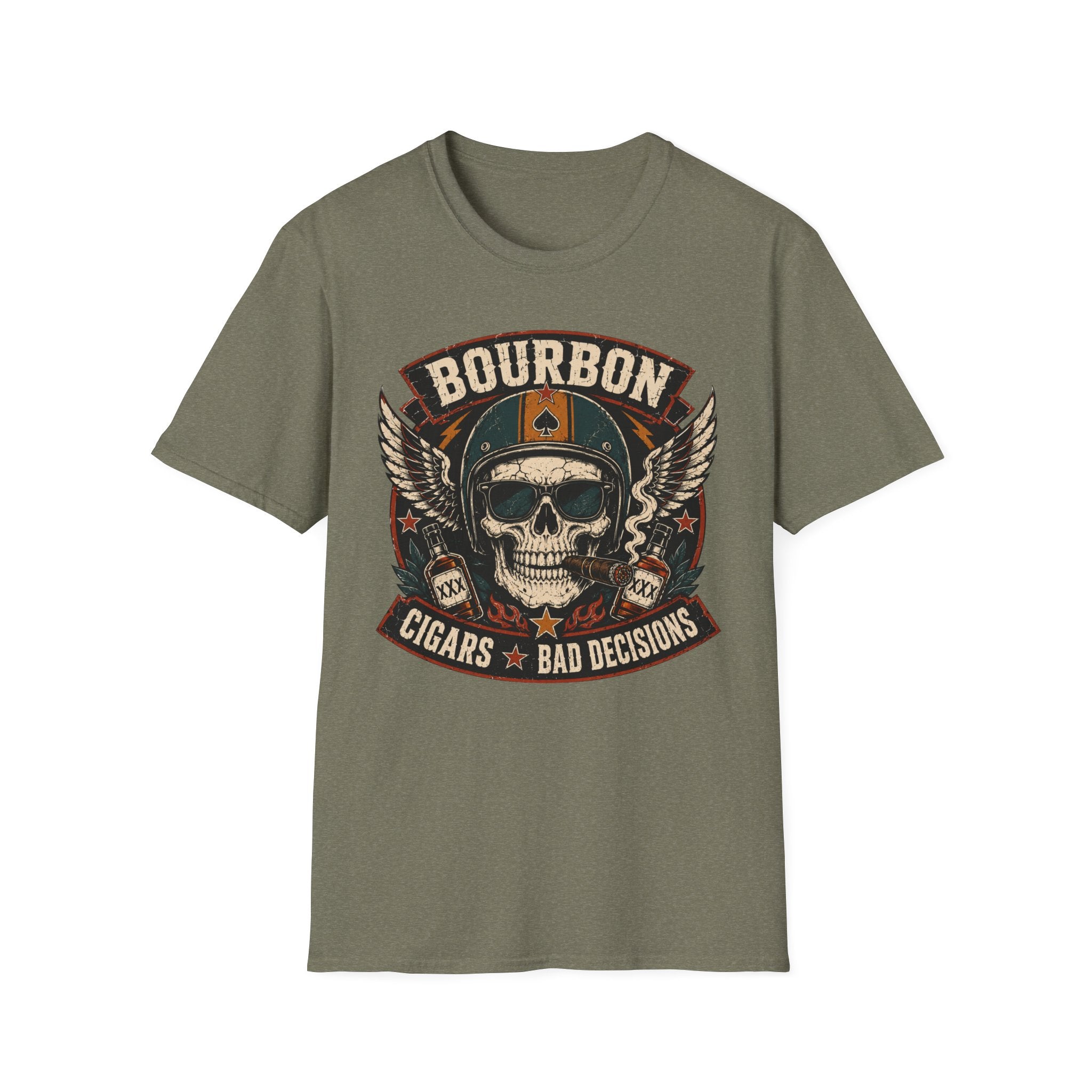 Bourbon Cigars & Bad Decisions Retro T-shirt