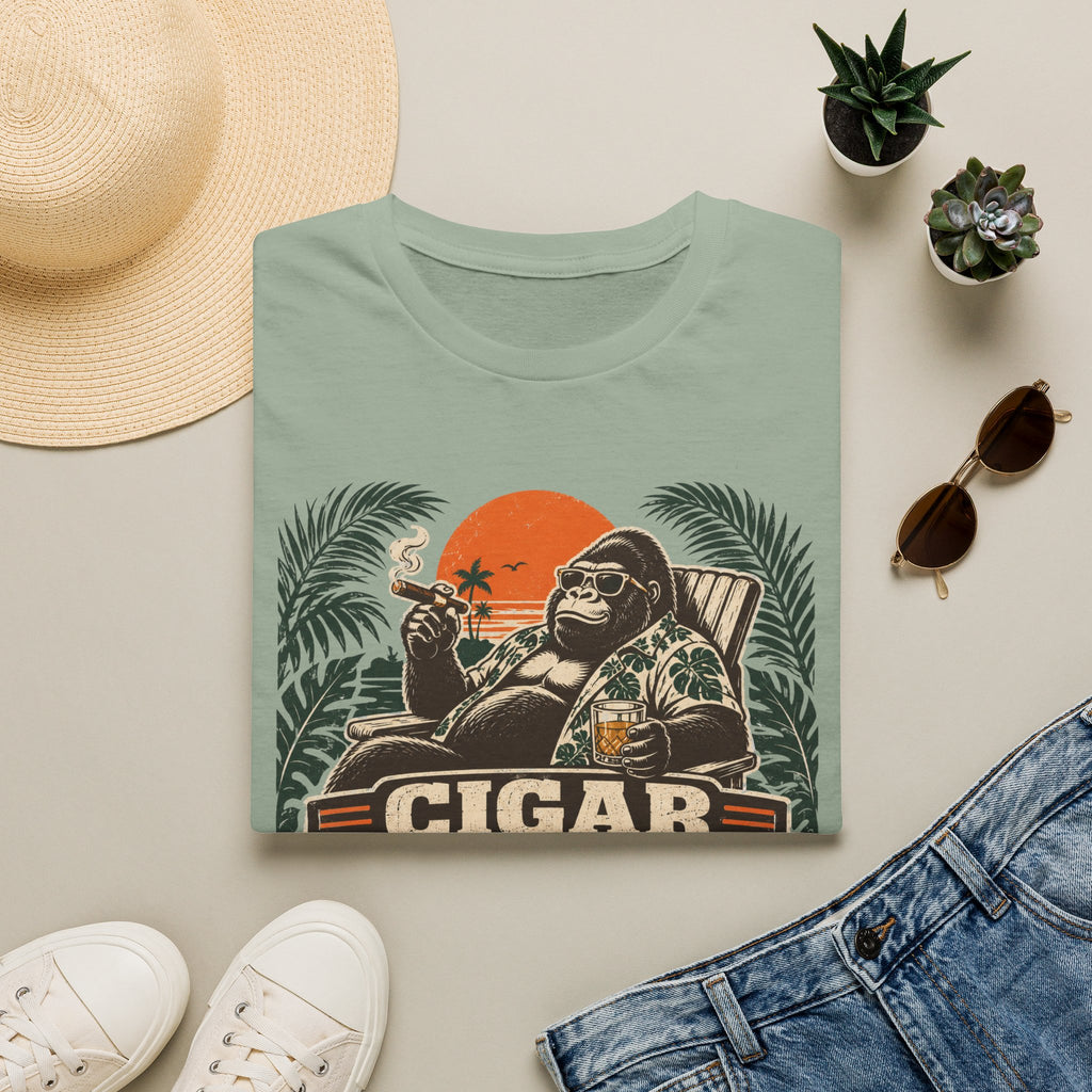Copy of Cigar Lounge Legend T-Shirt — Vintage Retro Smoking Ape Design
