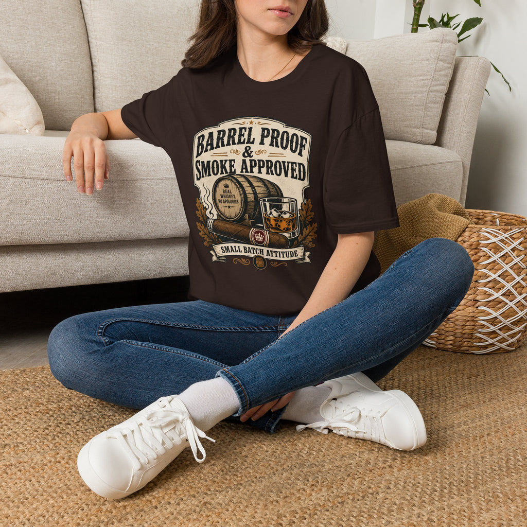 Copy of Barrel Proof & Smoke Approved T-Shirt — Whiskey Barrel Distillery Tee