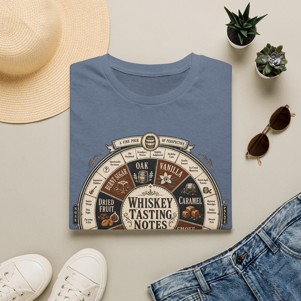 Copy of Whiskey Tasting Notes T-Shirt — Vintage Whiskey Flavor Wheel Tee