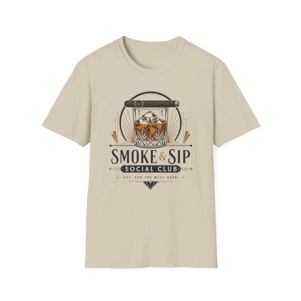 Whiskey & Cigar Smoke & Sip T-Shirt