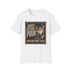 Whiskey & Cigar T-Shirt — "Just One More Pour (And One More Cigar)" Retro Bar Graphic