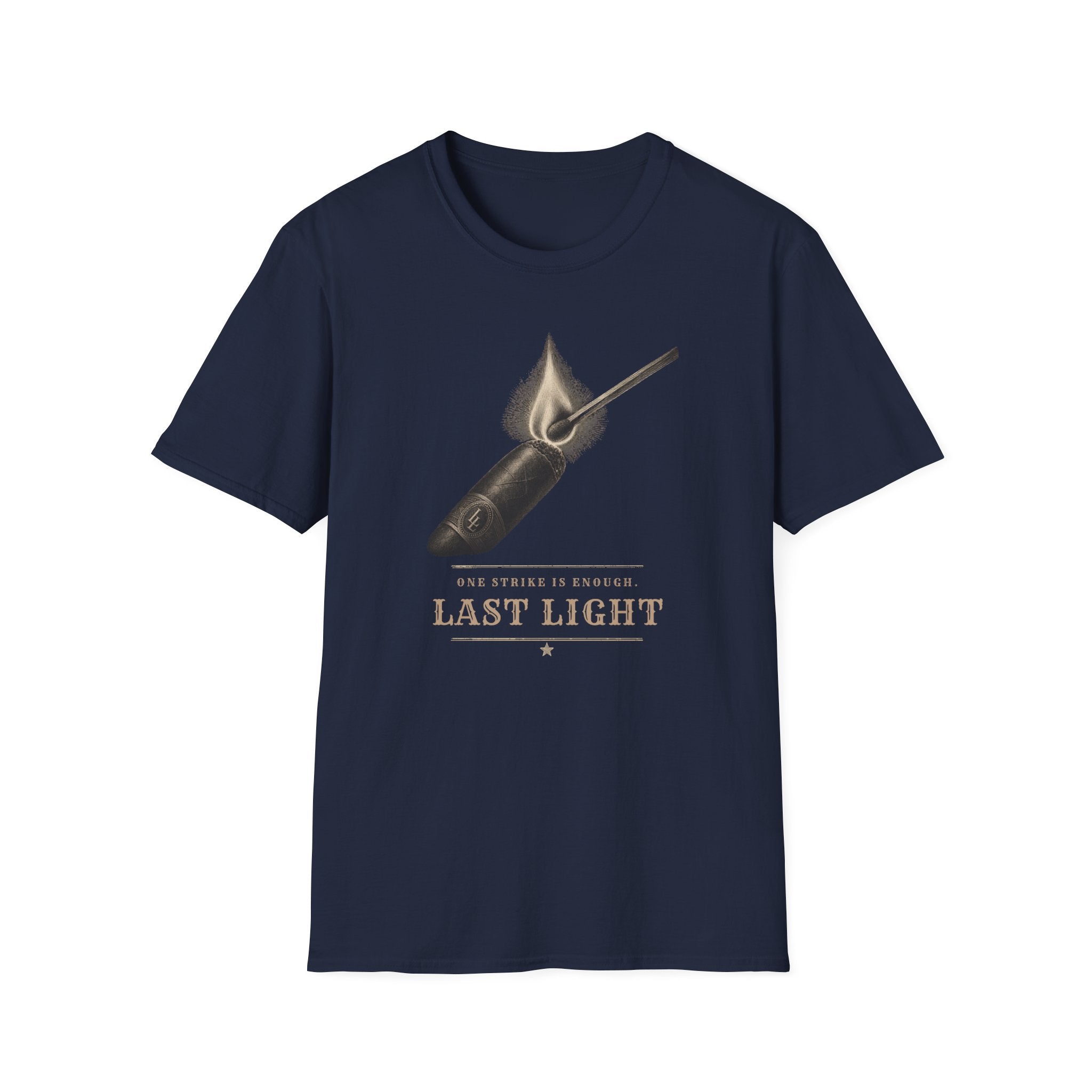 Last Light Vintage Matchstick Flame Graphic T-Shirt
