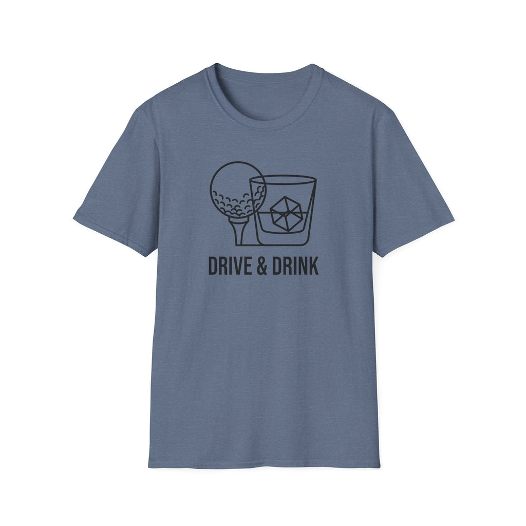 Copy of Drive & Drink Golf T-Shirt — Funny Golfing Whiskey Shirt for Golfers