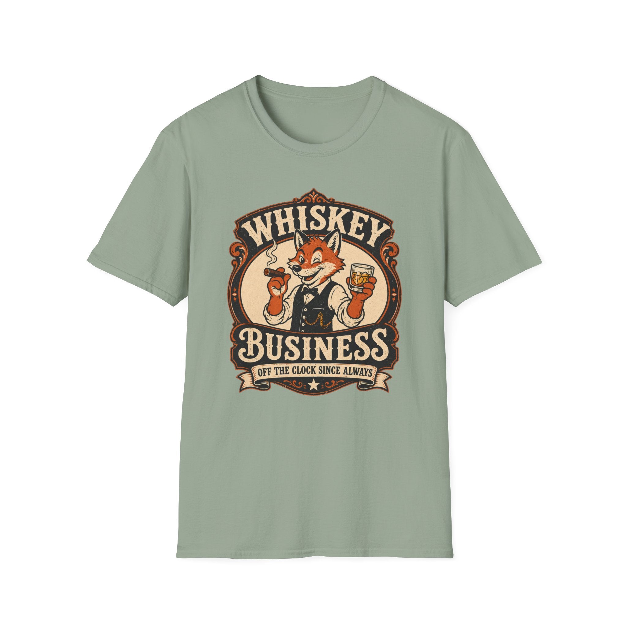 Whiskey Business Retro Fox T-Shirt