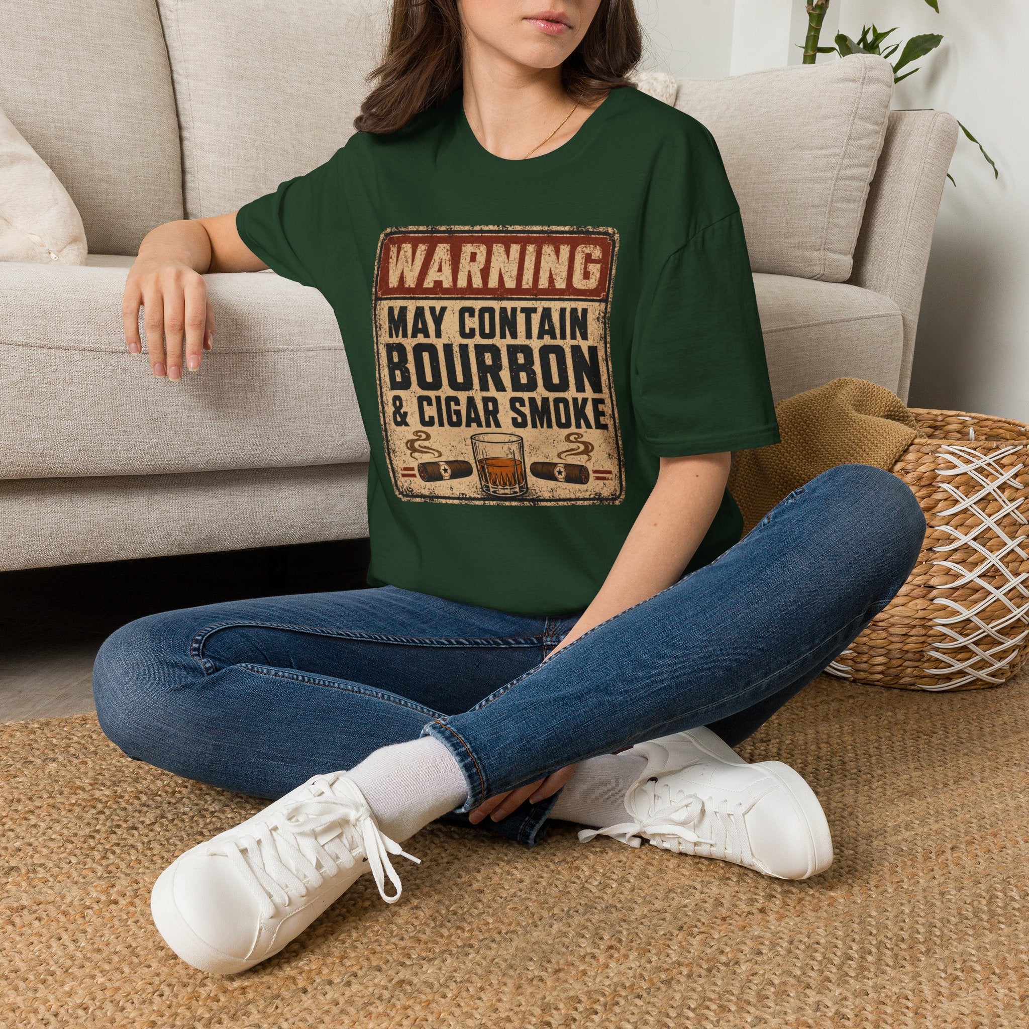 Copy of Warning: May Contain Bourbon & Cigar Smoke T-Shirt