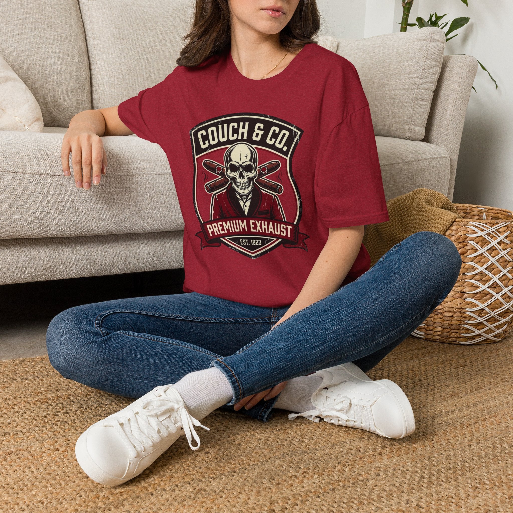 Copy of Couch & Co. Skull Logo T-Shirt — Vintage Biker Motorcycle Graphic Tee