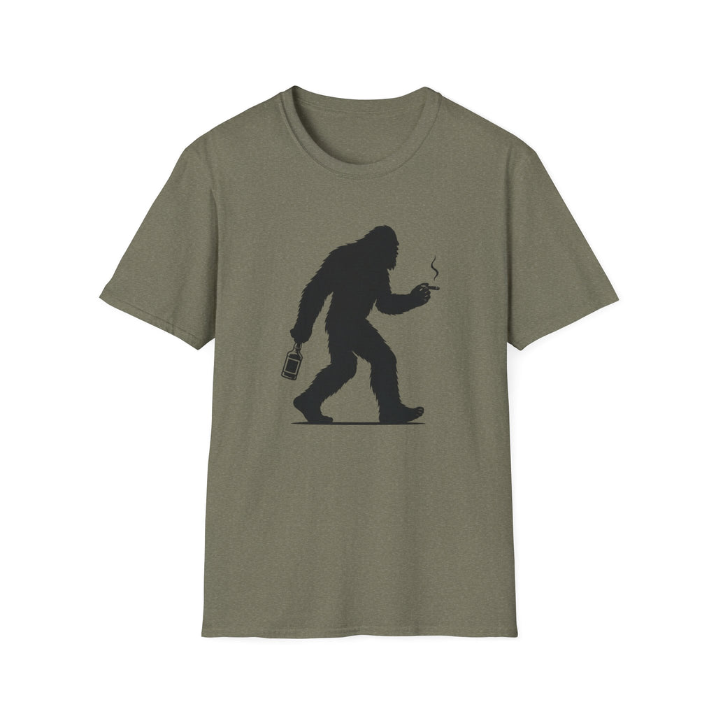 Bigfoot Cigar & Whiskey Silhouette T-Shirt