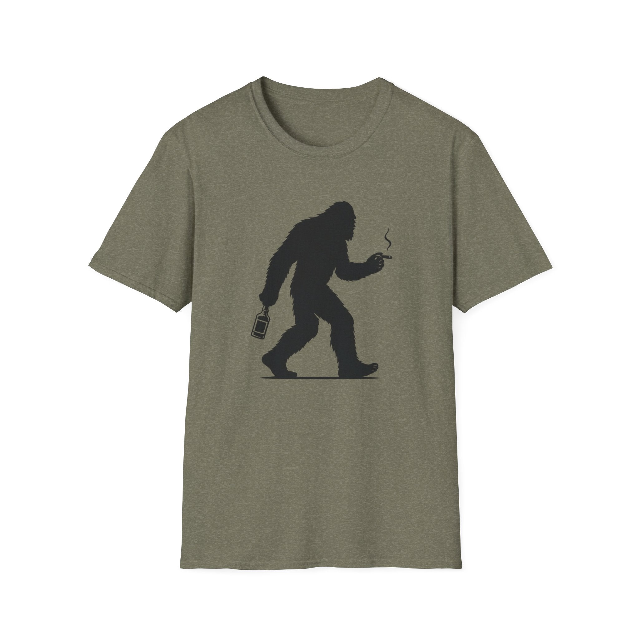 Bigfoot Cigar & Whiskey Silhouette T-Shirt