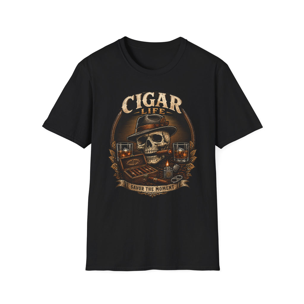 Cigar Life Skull T‑Shirt