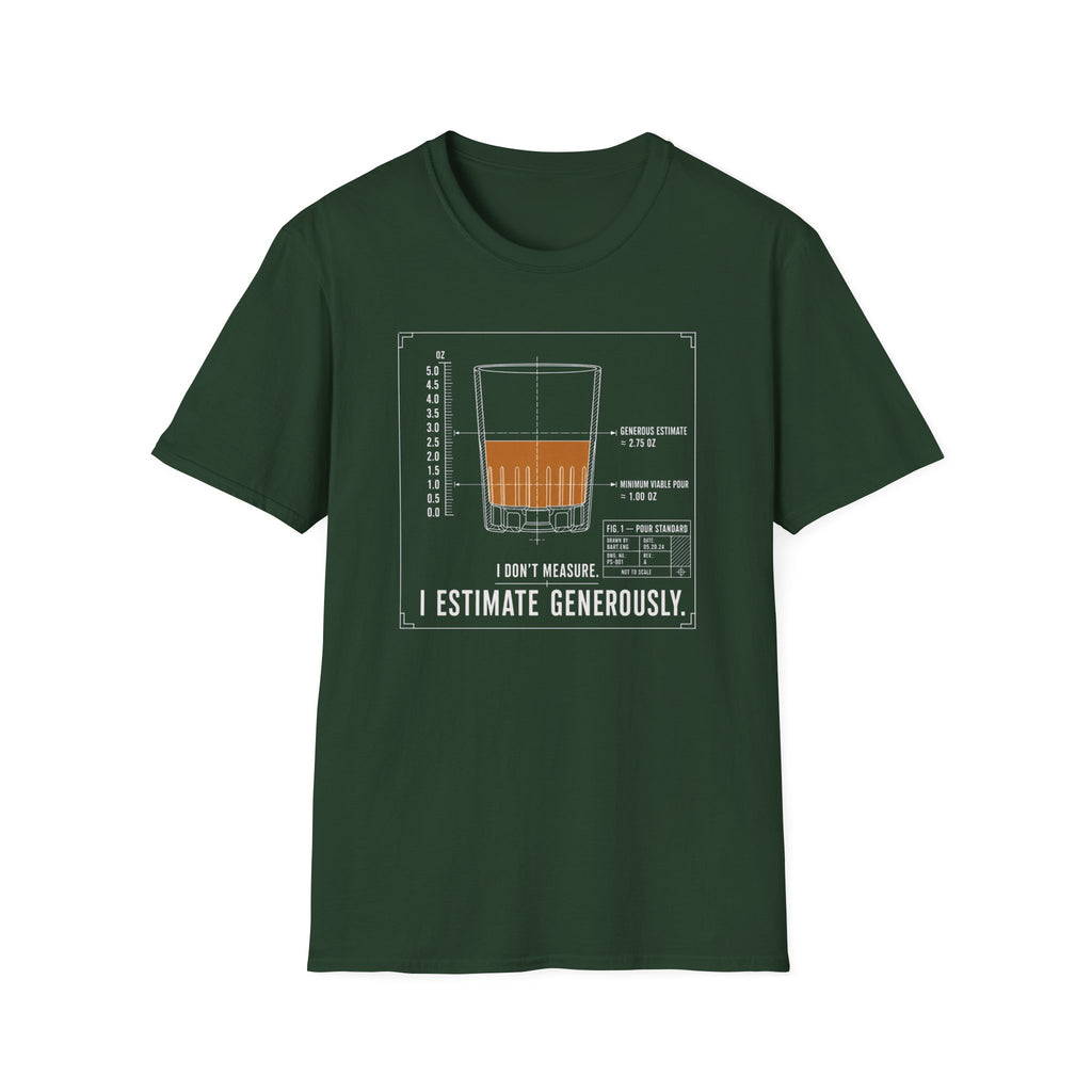 Whiskey Glass Diagram T-Shirt