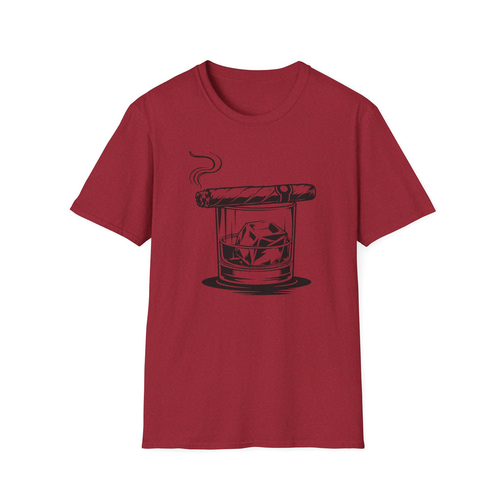 Copy of T-Shirt — Cigar & Whiskey Glass Graphic Tee (Cigar on Rocks Illustration)