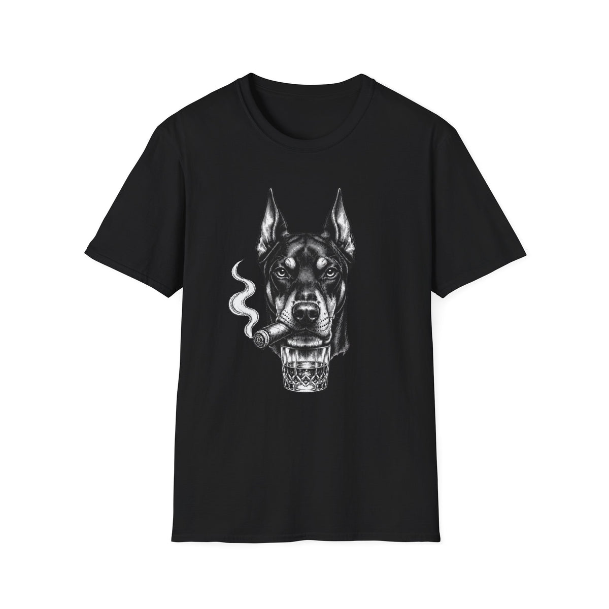 Doberman Cigar Whiskey T-shirt