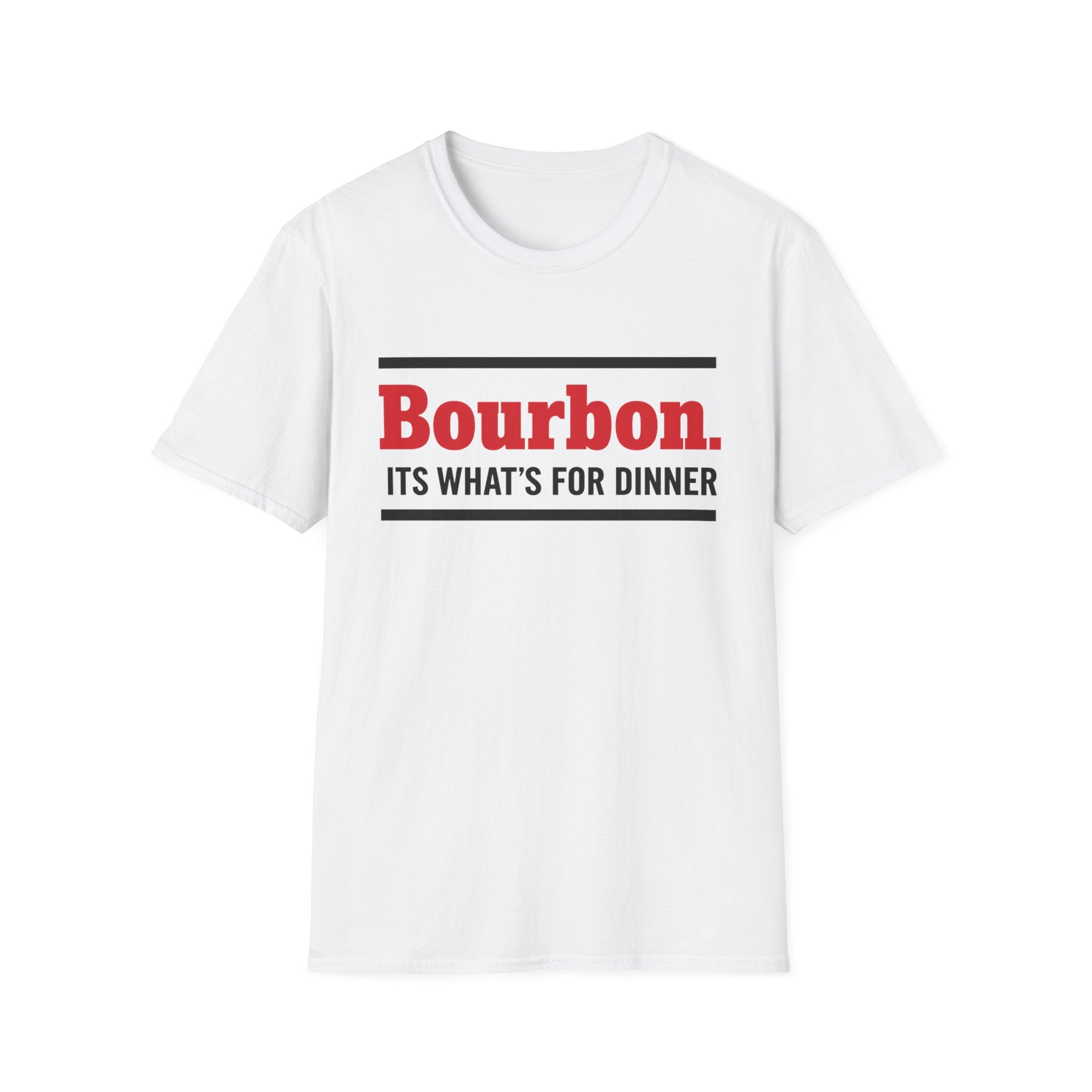T-Shirt — "Bourbon. It's What's For Dinner" Funny Drinking Shirt