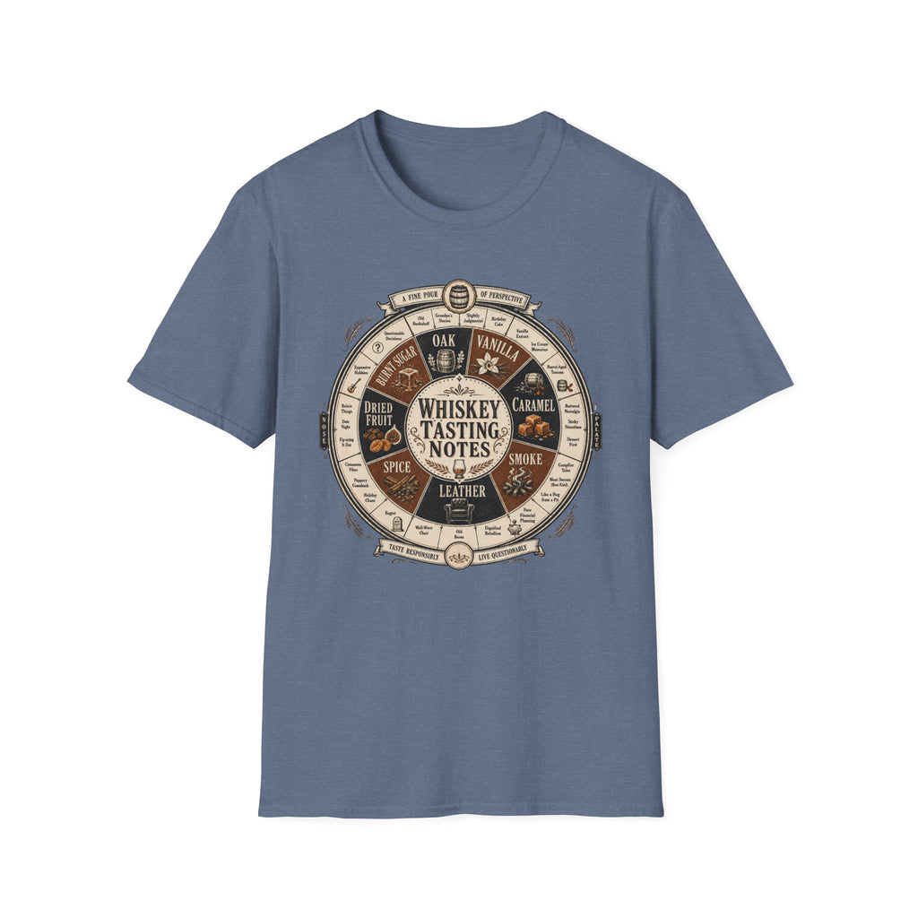 Copy of Whiskey Tasting Notes T-Shirt — Vintage Whiskey Flavor Wheel Tee