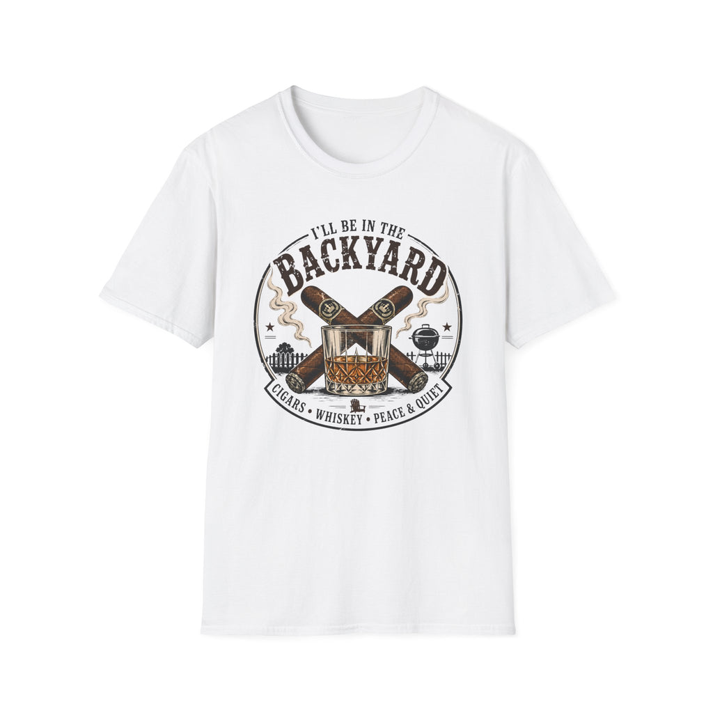 Backyard Smoking Club T-Shirt — "I'll Be in the Backyard" BBQ & Cigar Graphic Tee