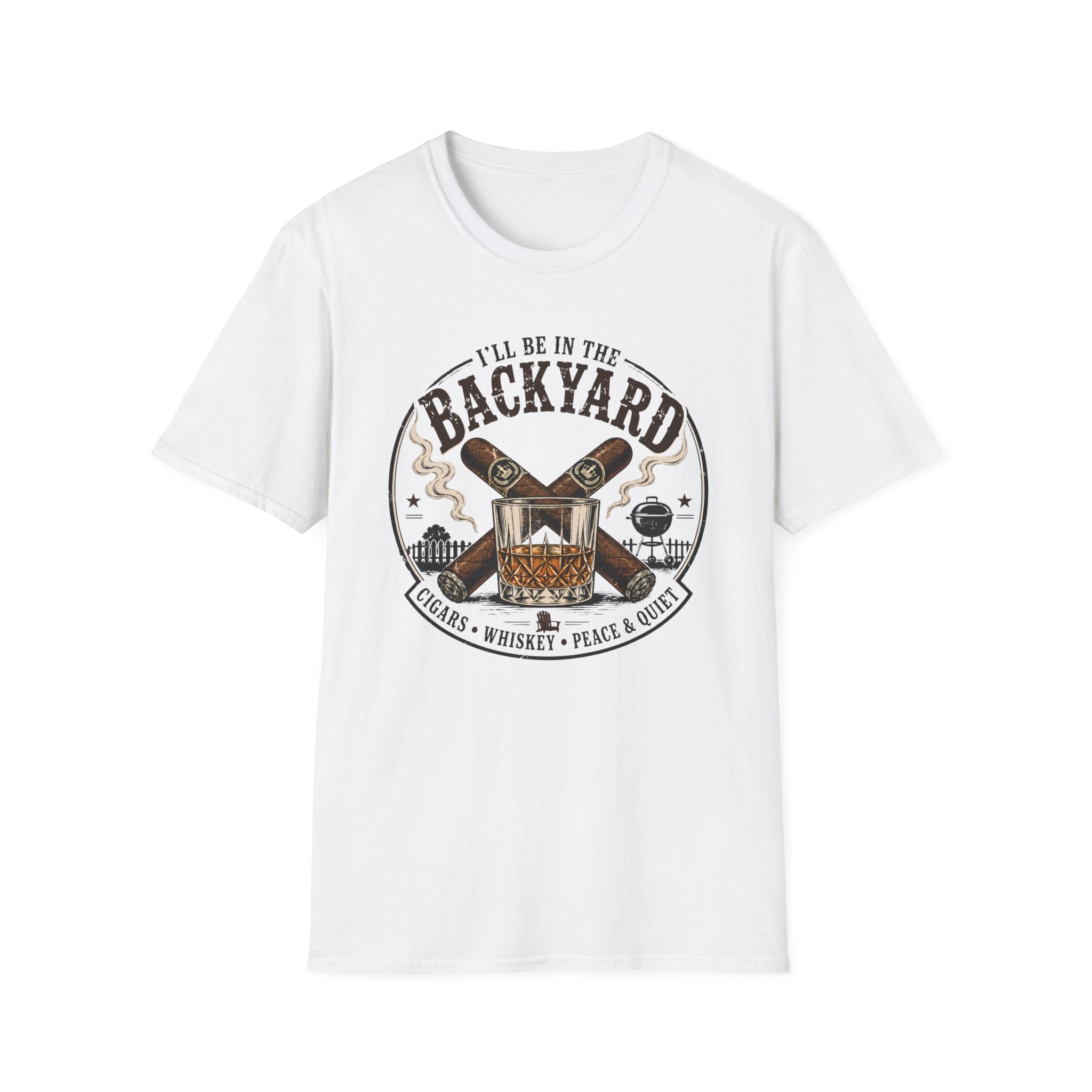 Backyard Smoking Club T-Shirt — "I'll Be in the Backyard" BBQ & Cigar Graphic Tee
