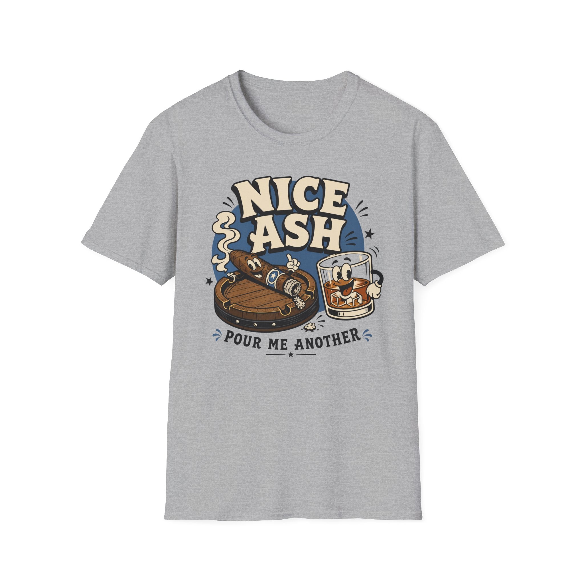 Copy of Nice Ash T-Shirt — Retro Cigars & Whiskey Graphic Tee