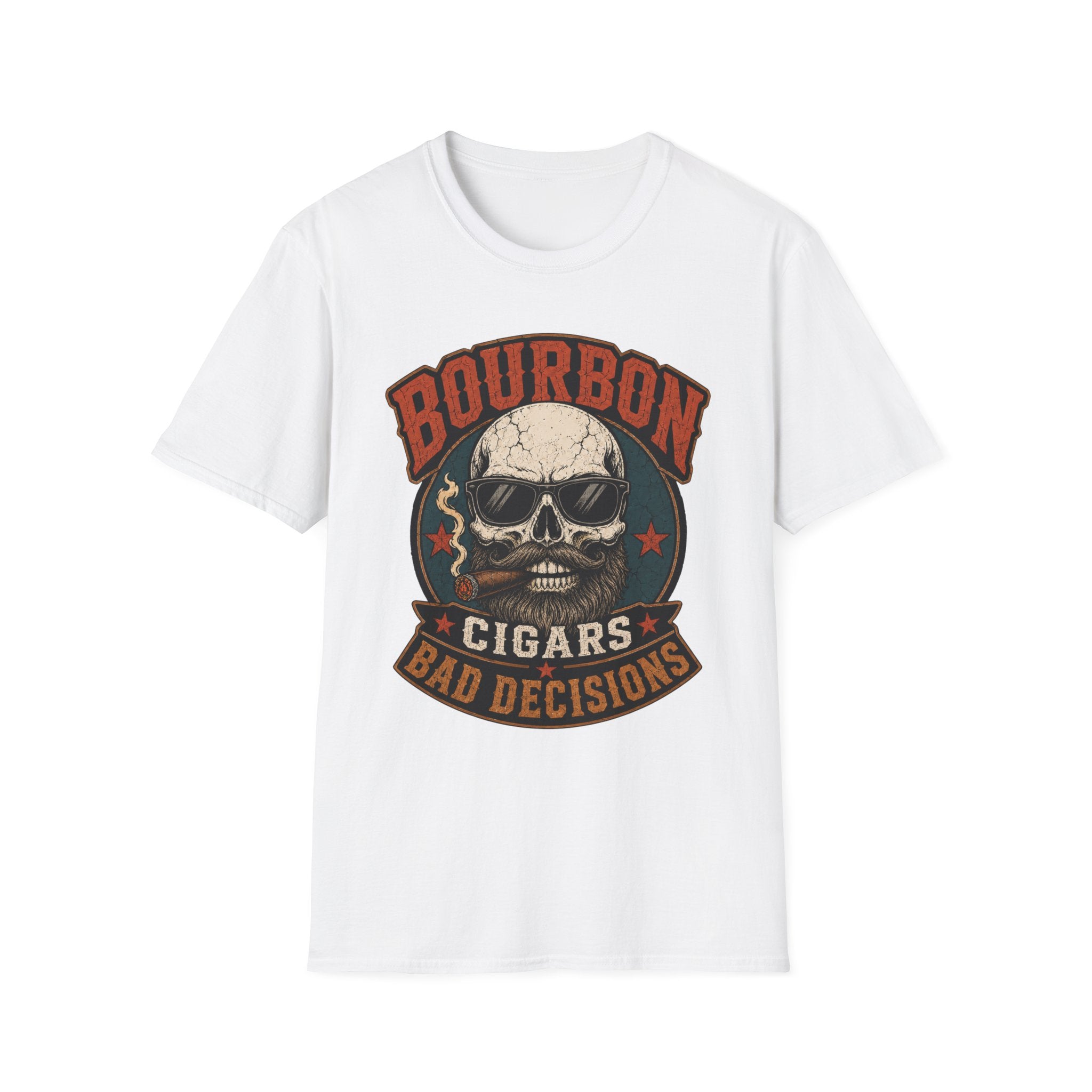 Bourbon Cigars Bad Decisions Vintage T-Shirt