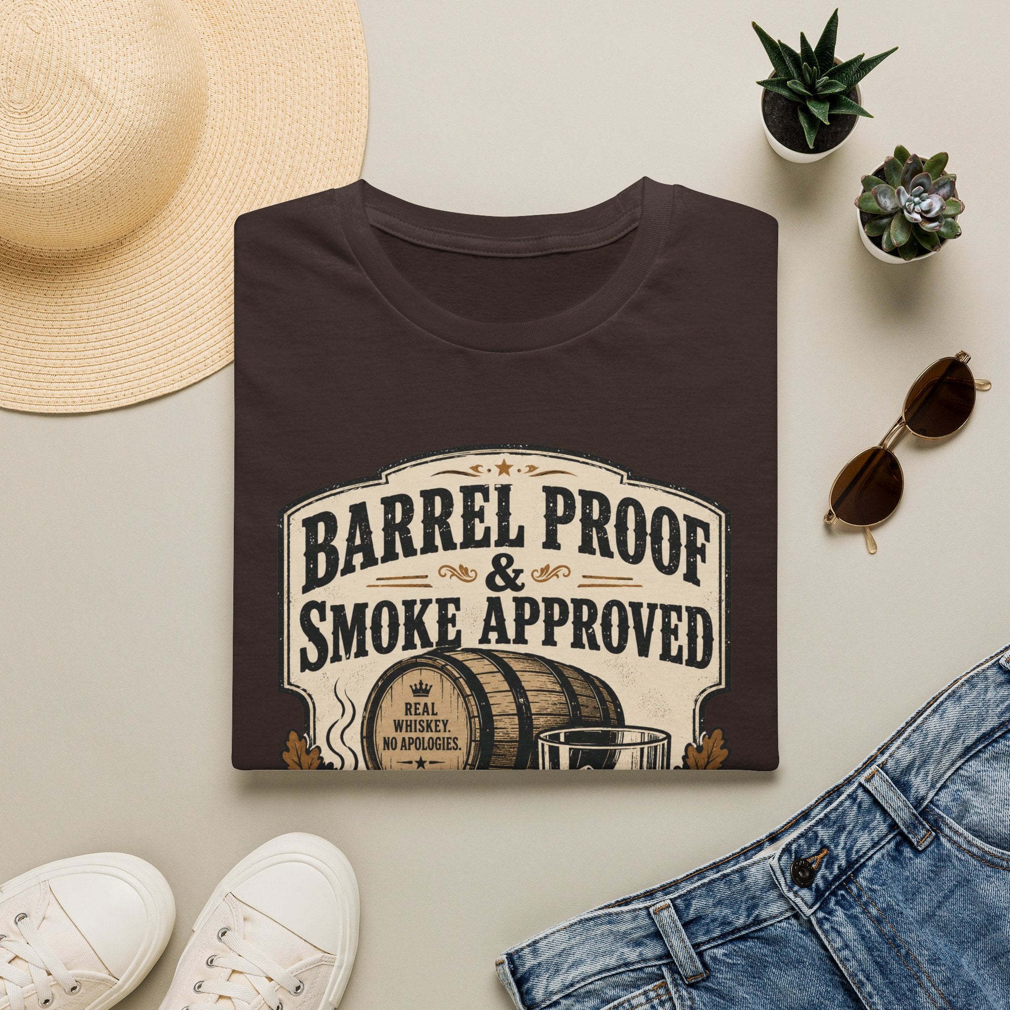 Copy of Barrel Proof & Smoke Approved T-Shirt — Whiskey Barrel Distillery Tee