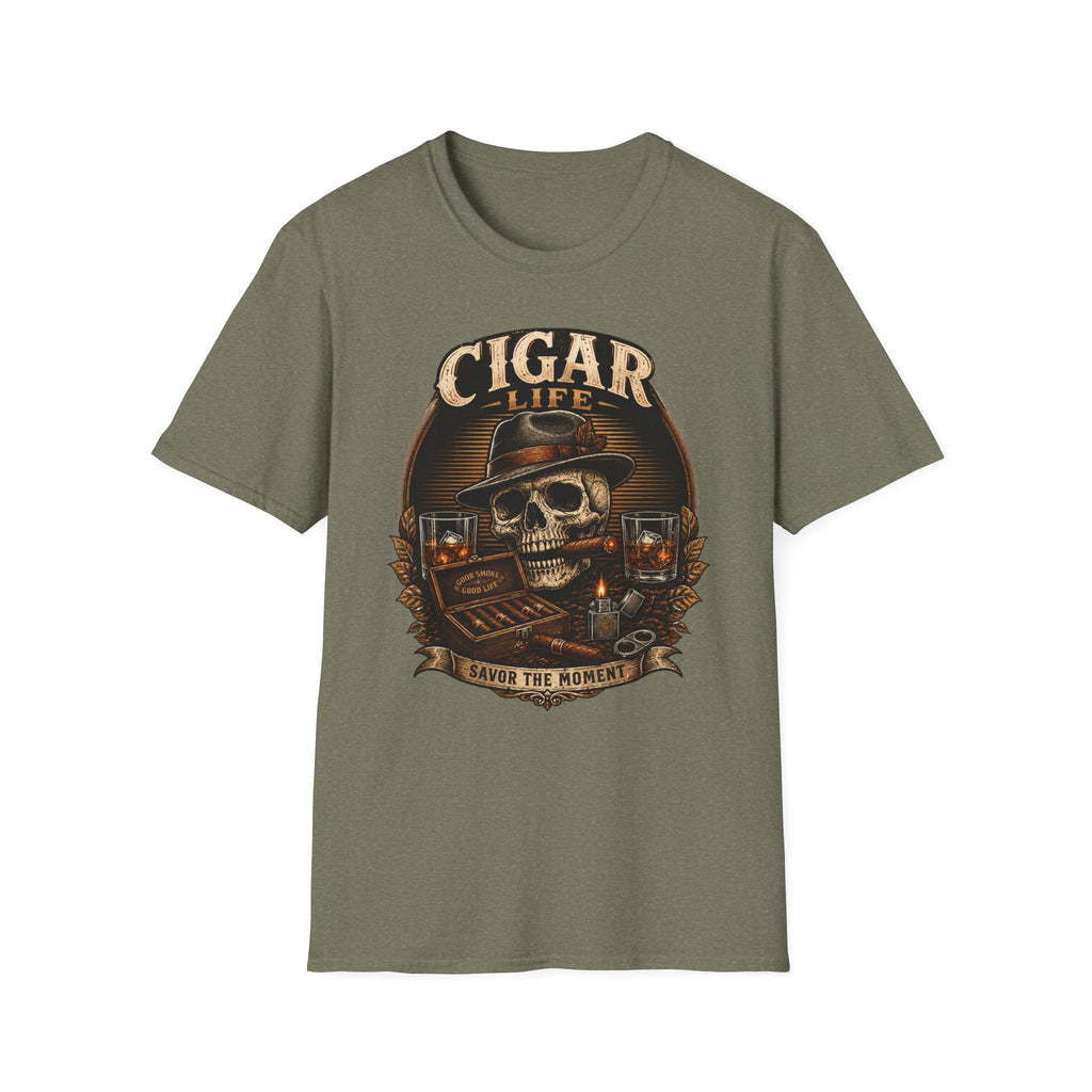 Cigar Life Skull T‑Shirt