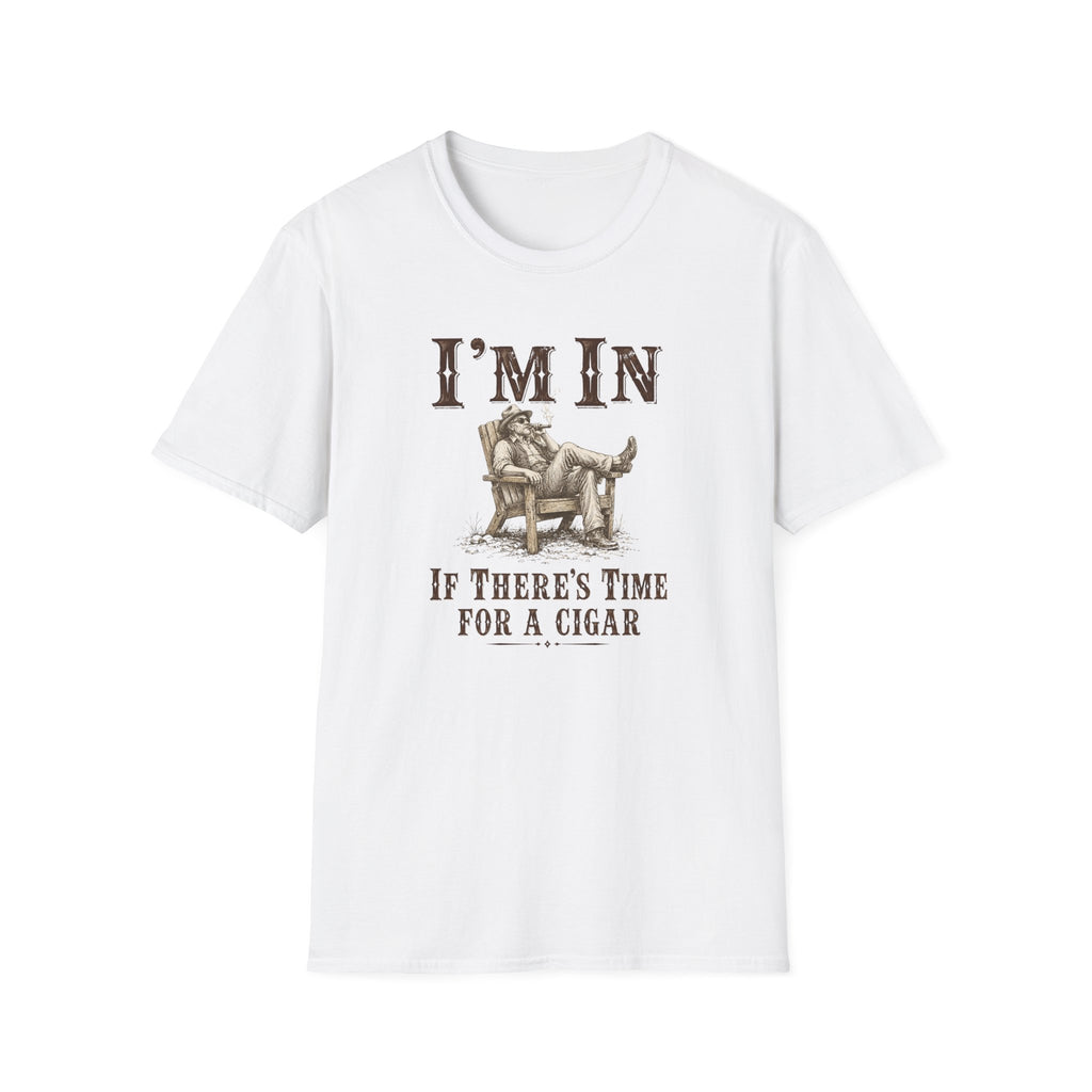 "I'm In If There's Time For A Cigar"  Skeleton Relaxing T‑Shirt
