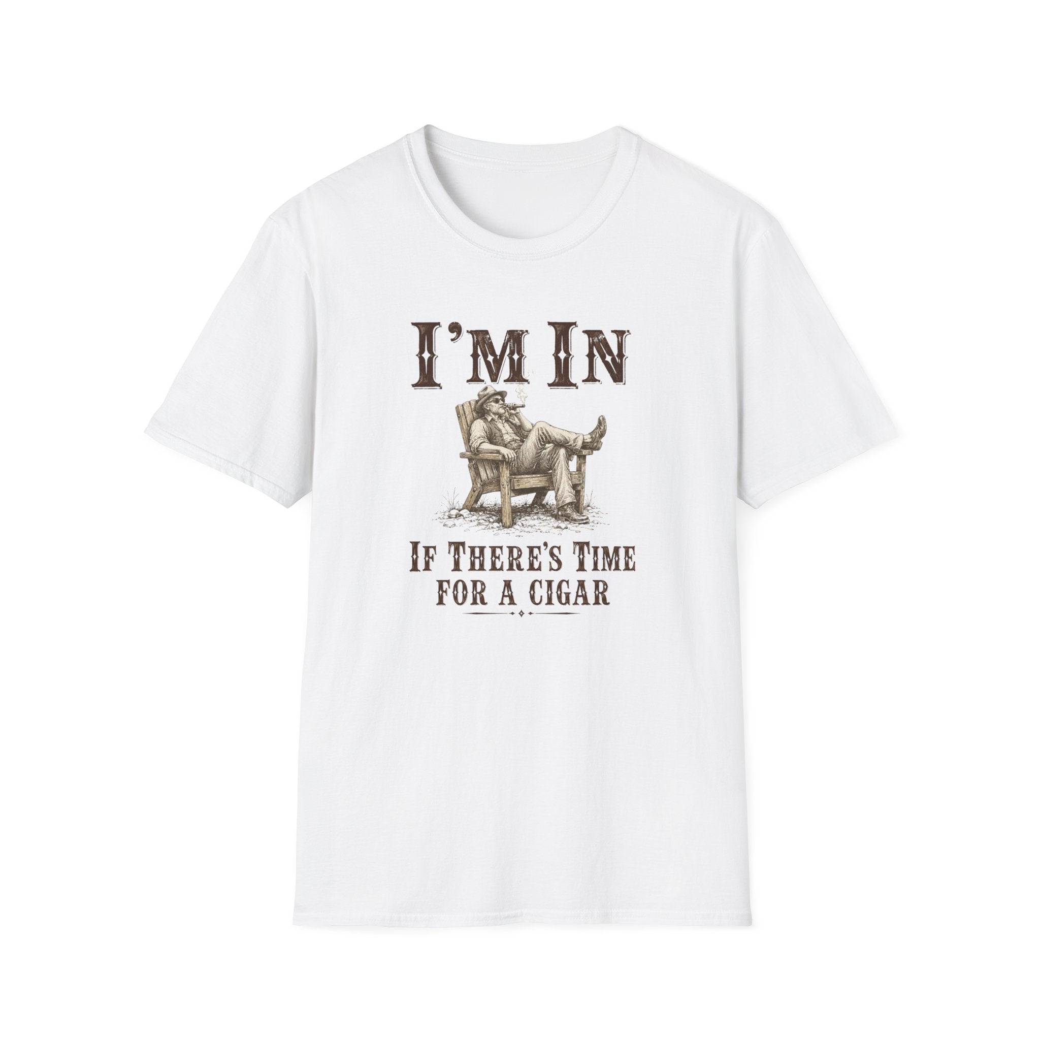 "I'm In If There's Time For A Cigar"  Skeleton Relaxing T‑Shirt