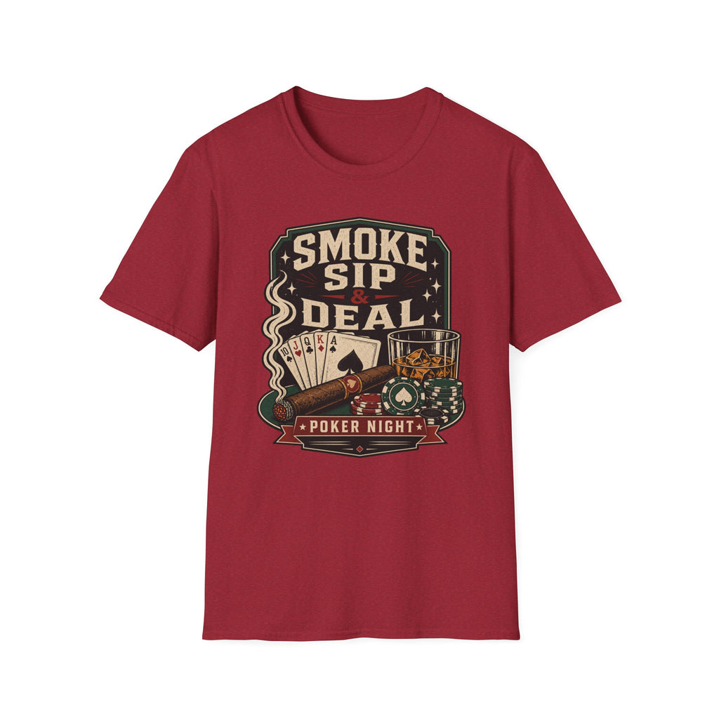 Whiskey & Cigar "Smoke, Sip, Deal" T-Shirt