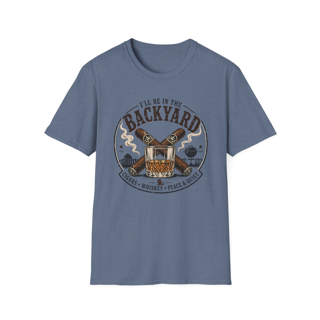 Backyard Smoking Club T-Shirt — "I'll Be in the Backyard" BBQ & Cigar Graphic Tee